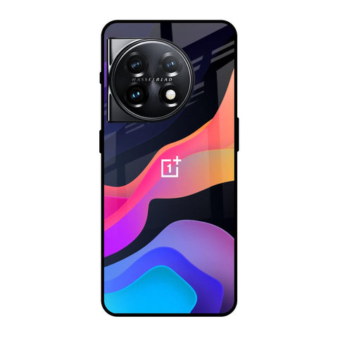 Colorful Fluid OnePlus 11 5G Glass Back Cover Online