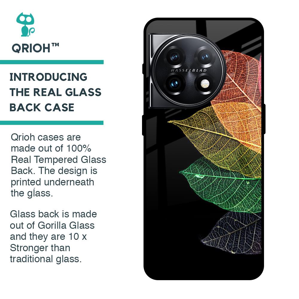 Colorful Leaves Glass Case for OnePlus 11 5G
