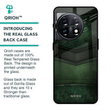Green Leather Glass Case for OnePlus 11 5G