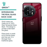Wine Red Glass Case For OnePlus 11 5G
