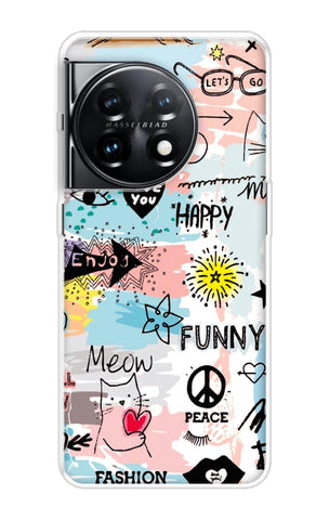 Happy Doodle OnePlus 11 5G Back Cover