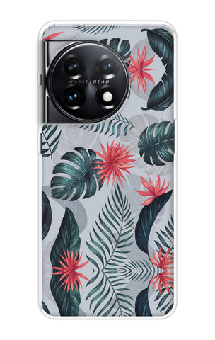 Retro Floral Leaf OnePlus 11 5G Back Cover
