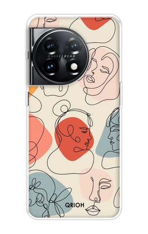 Abstract Faces OnePlus 11 5G Back Cover