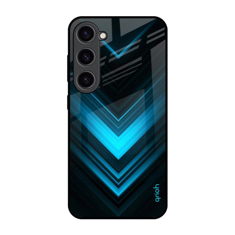 Vertical Blue Arrow Samsung Galaxy S23 5G Glass Back Cover Online