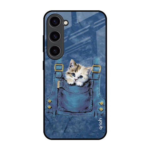 Kitty In Pocket Samsung Galaxy S23 5G Glass Back Cover Online