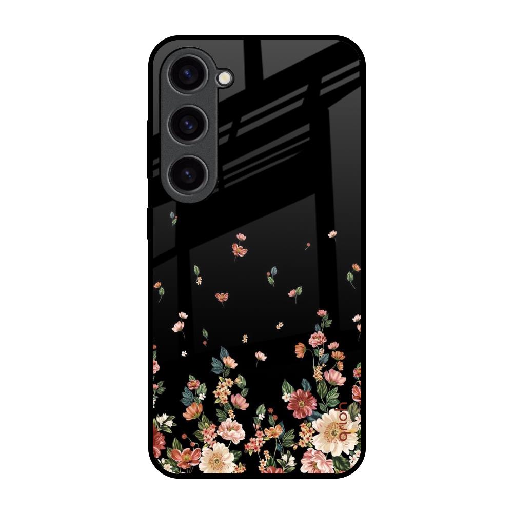 Floating Floral Print Samsung Galaxy S23 5G Glass Back Cover Online