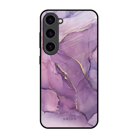 Purple Gold Marble Samsung Galaxy S23 5G Glass Back Cover Online