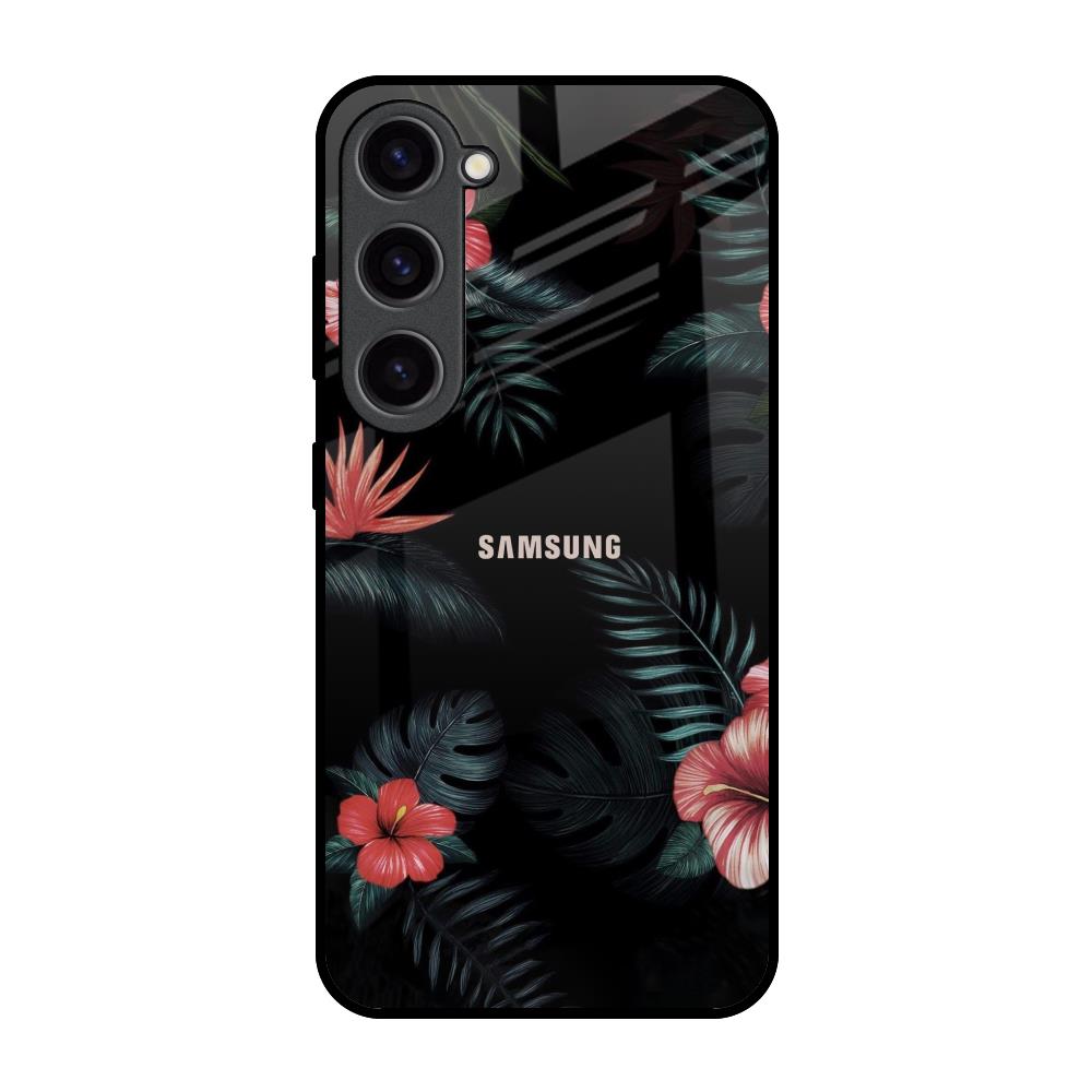 Tropical Art Flower Samsung Galaxy S23 5G Glass Back Cover Online