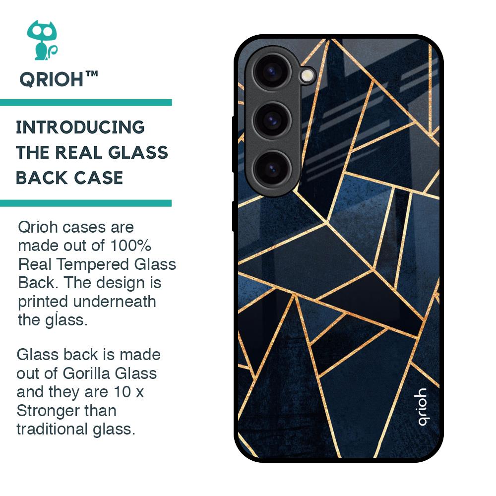Abstract Tiles Glass Case for Samsung Galaxy S23 5G
