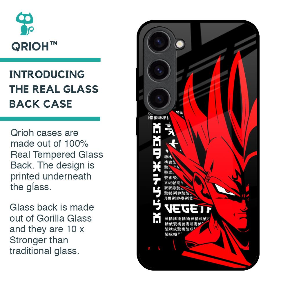 Red Vegeta Glass Case for Samsung Galaxy S23 5G