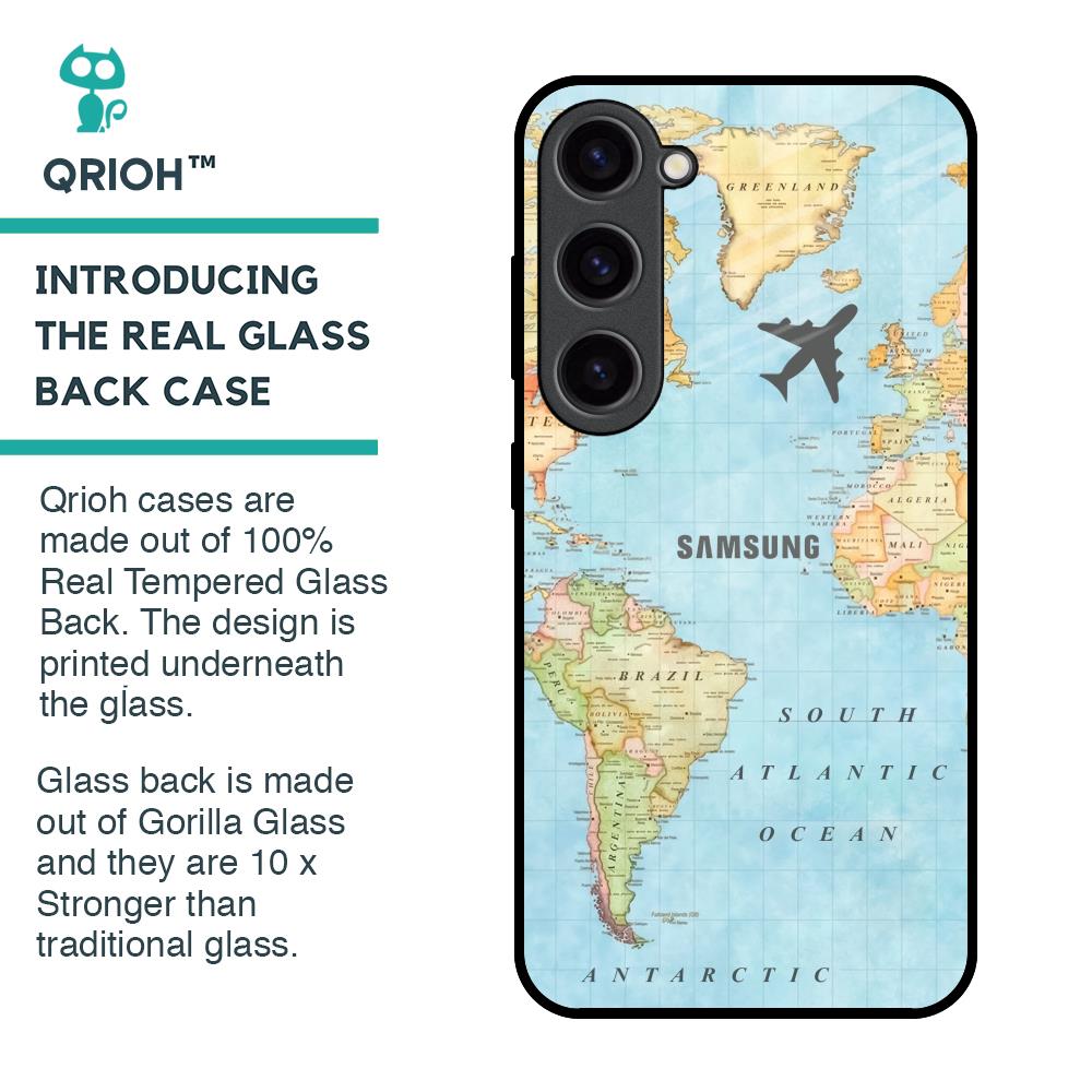 Fly Around The World Glass Case for Samsung Galaxy S23 5G