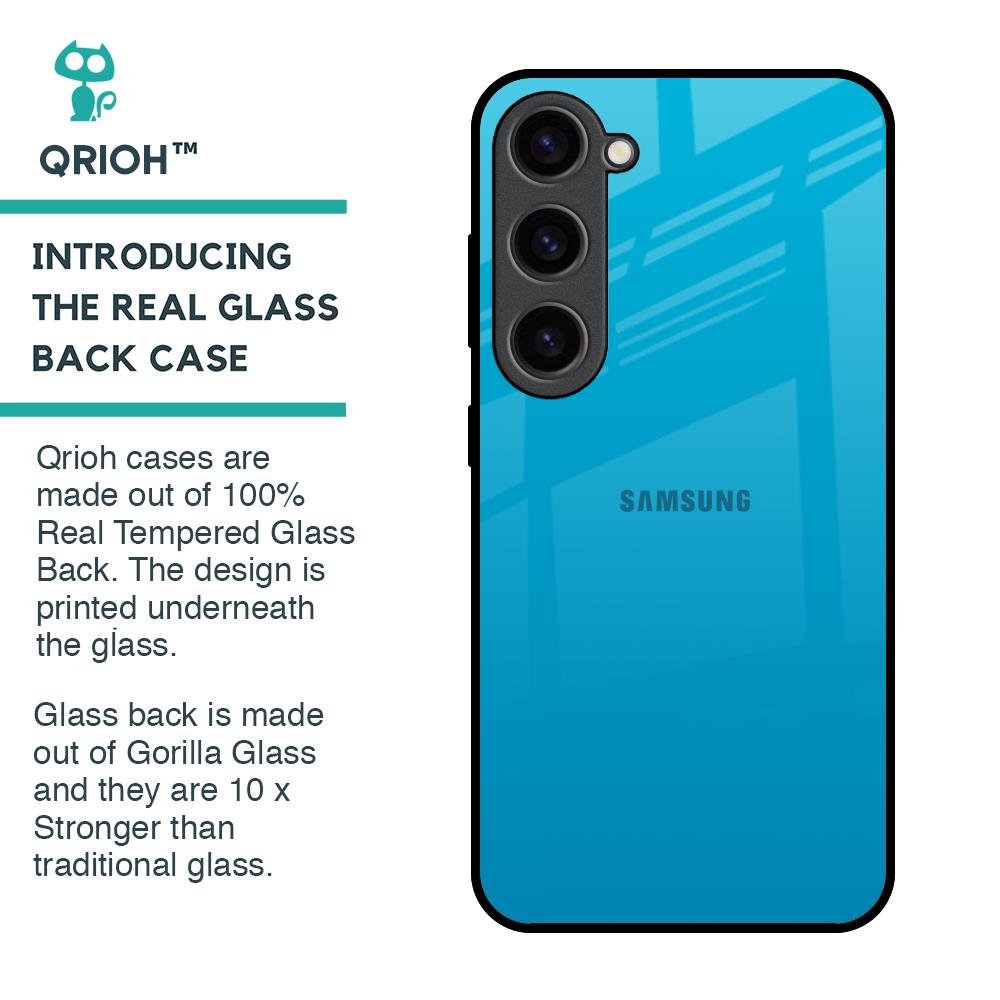 Blue Aqua Glass Case for Samsung Galaxy S23 5G