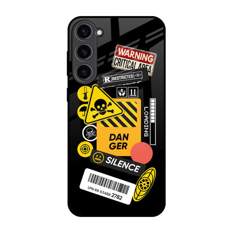 Danger Signs Samsung Galaxy S23 Plus 5G Glass Back Cover Online