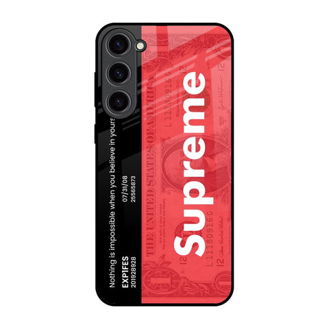 Supreme Ticket Samsung Galaxy S23 Plus 5G Glass Back Cover Online