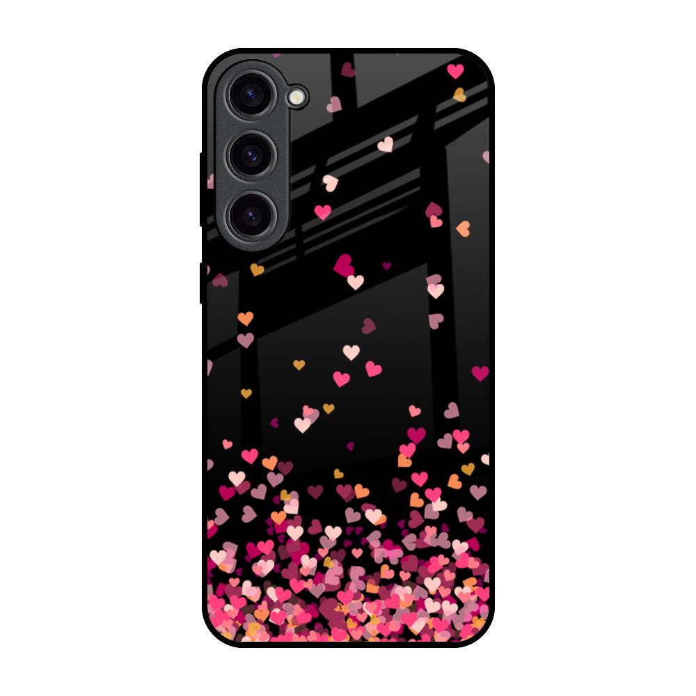 Heart Rain Fall Samsung Galaxy S23 Plus 5G Glass Back Cover Online