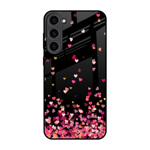 Heart Rain Fall Samsung Galaxy S23 Plus 5G Glass Back Cover Online