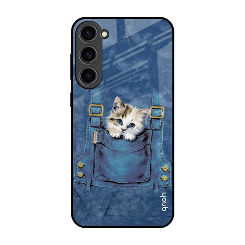 Kitty In Pocket Samsung Galaxy S23 Plus 5G Glass Back Cover Online