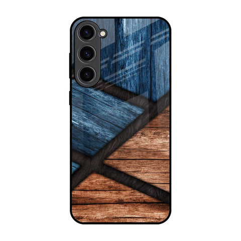Wooden Tiles Samsung Galaxy S23 Plus 5G Glass Back Cover Online
