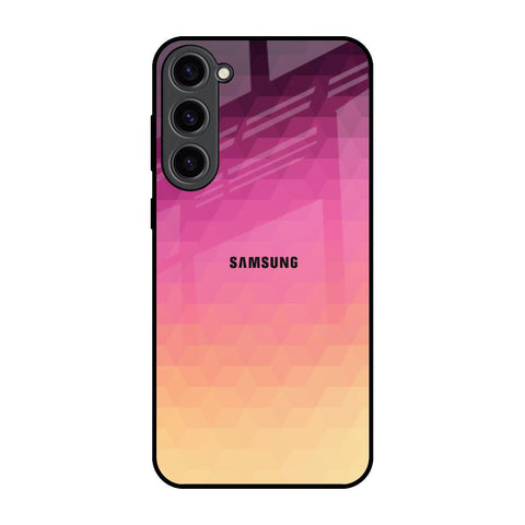 Geometric Pink Diamond Samsung Galaxy S23 Plus 5G Glass Back Cover Online