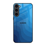 Blue Wave Abstract Samsung Galaxy S23 Plus 5G Glass Back Cover Online