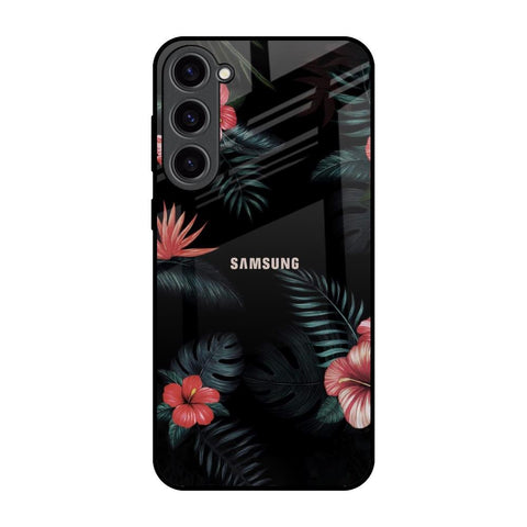 Tropical Art Flower Samsung Galaxy S23 Plus 5G Glass Back Cover Online