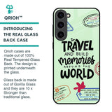 Travel Stamps Glass Case for Samsung Galaxy S23 Plus 5G