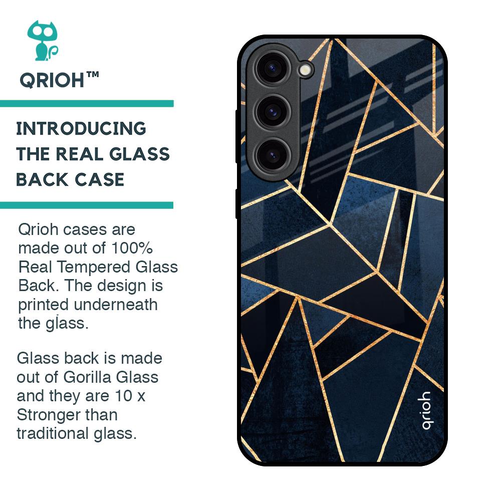Abstract Tiles Glass Case for Samsung Galaxy S23 Plus 5G