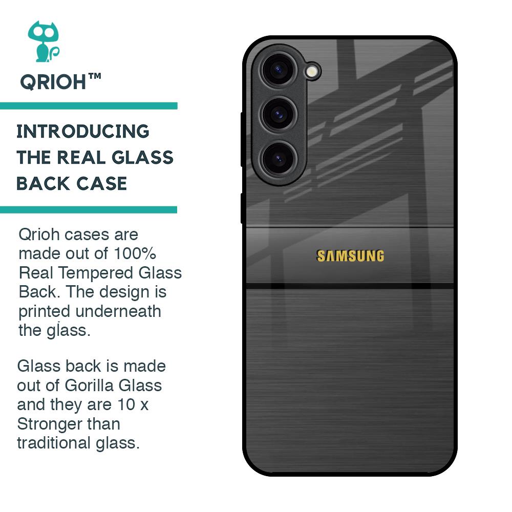 Grey Metallic Glass Case For Samsung Galaxy S23 Plus 5G