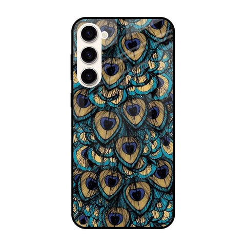 Peacock Feathers Samsung Galaxy S23 Plus 5G Glass Cases & Covers Online