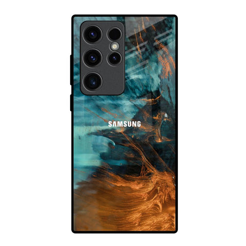 Golden Splash Samsung Galaxy S23 Ultra 5G Glass Back Cover Online
