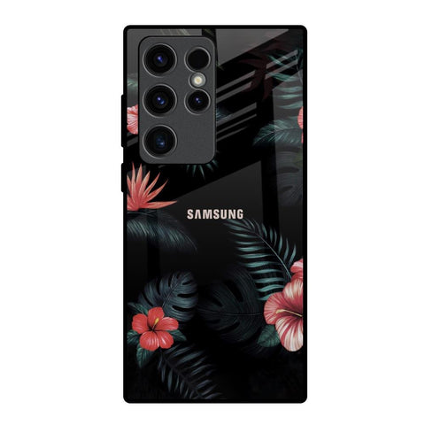 Tropical Art Flower Samsung Galaxy S23 Ultra 5G Glass Back Cover Online