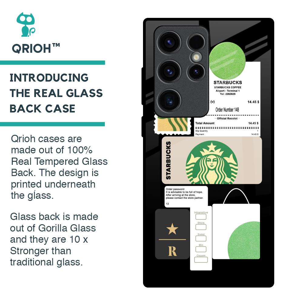 Coffee Latte Glass Case for Samsung Galaxy S23 Ultra 5G