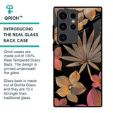 Lines Pattern Flowers Glass Case for Samsung Galaxy S23 Ultra 5G