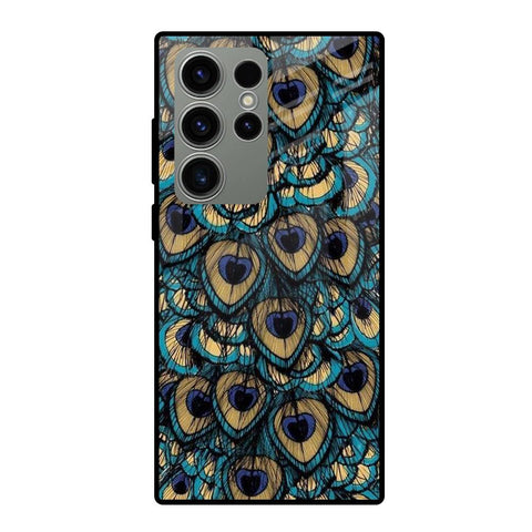 Peacock Feathers Samsung Galaxy S23 Ultra 5G Glass Cases & Covers Online