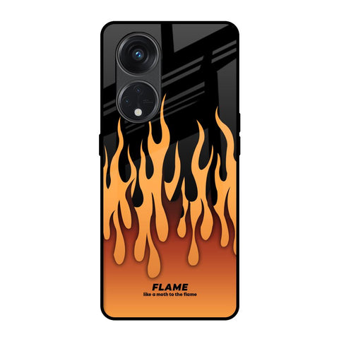 Fire Flame Oppo Reno8T 5G Glass Back Cover Online