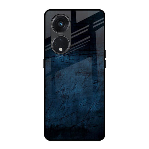 Dark Blue Grunge Oppo Reno8T 5G Glass Back Cover Online