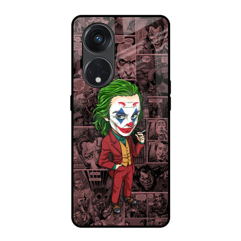 Joker Cartoon Oppo Reno8T 5G Glass Back Cover Online