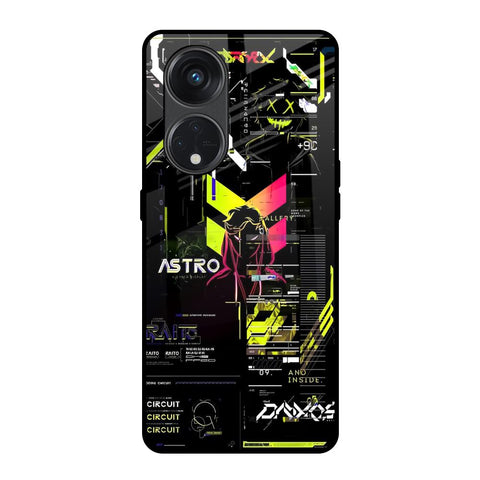 Astro Glitch Oppo Reno8T 5G Glass Back Cover Online