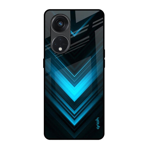 Vertical Blue Arrow Oppo Reno8T 5G Glass Back Cover Online