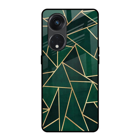 Abstract Green Oppo Reno8T 5G Glass Back Cover Online