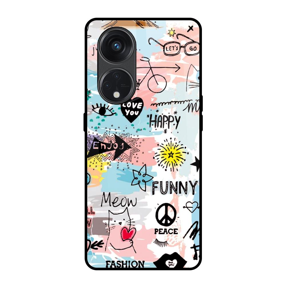 Just For You Oppo Reno8T 5G Glass Back Cover Online
