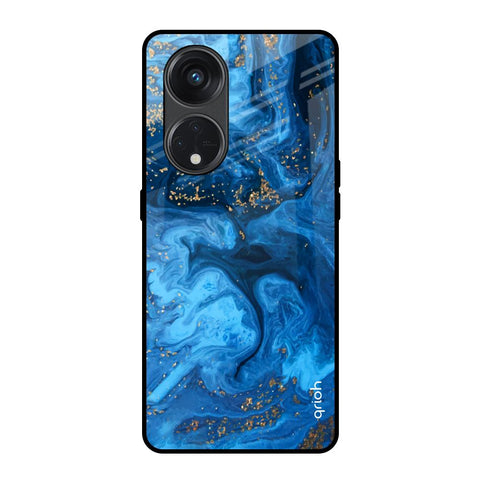 Gold Sprinkle Oppo Reno8T 5G Glass Back Cover Online