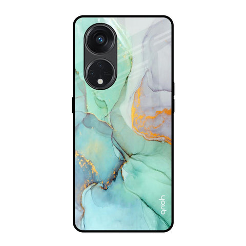 Green Marble Oppo Reno8T 5G Glass Back Cover Online