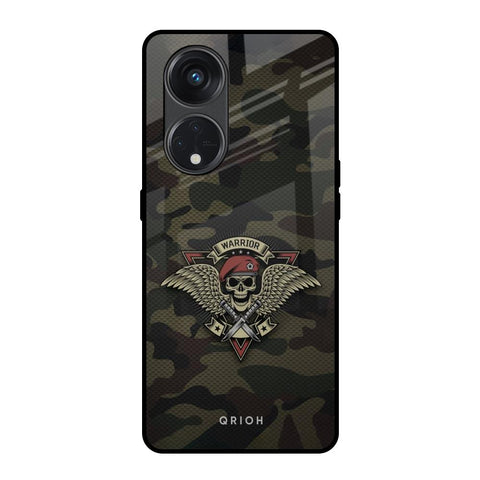 Army Warrior Oppo Reno8T 5G Glass Back Cover Online