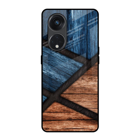 Wooden Tiles Oppo Reno8T 5G Glass Back Cover Online