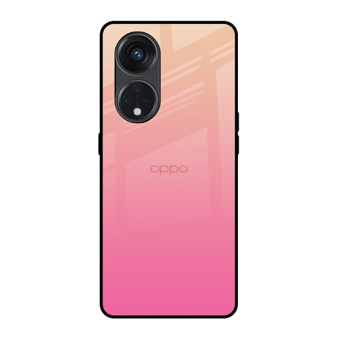 Pastel Pink Gradient Oppo Reno8T 5G Glass Back Cover Online