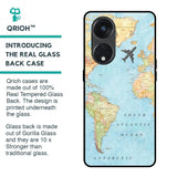 Travel Map Glass Case for Oppo Reno8T 5G