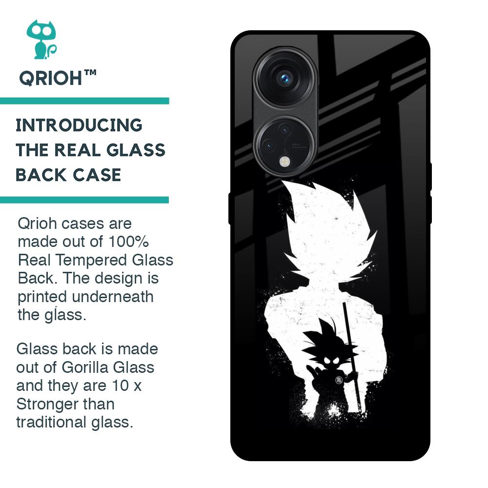 Monochrome Goku Glass Case for Oppo Reno8T 5G