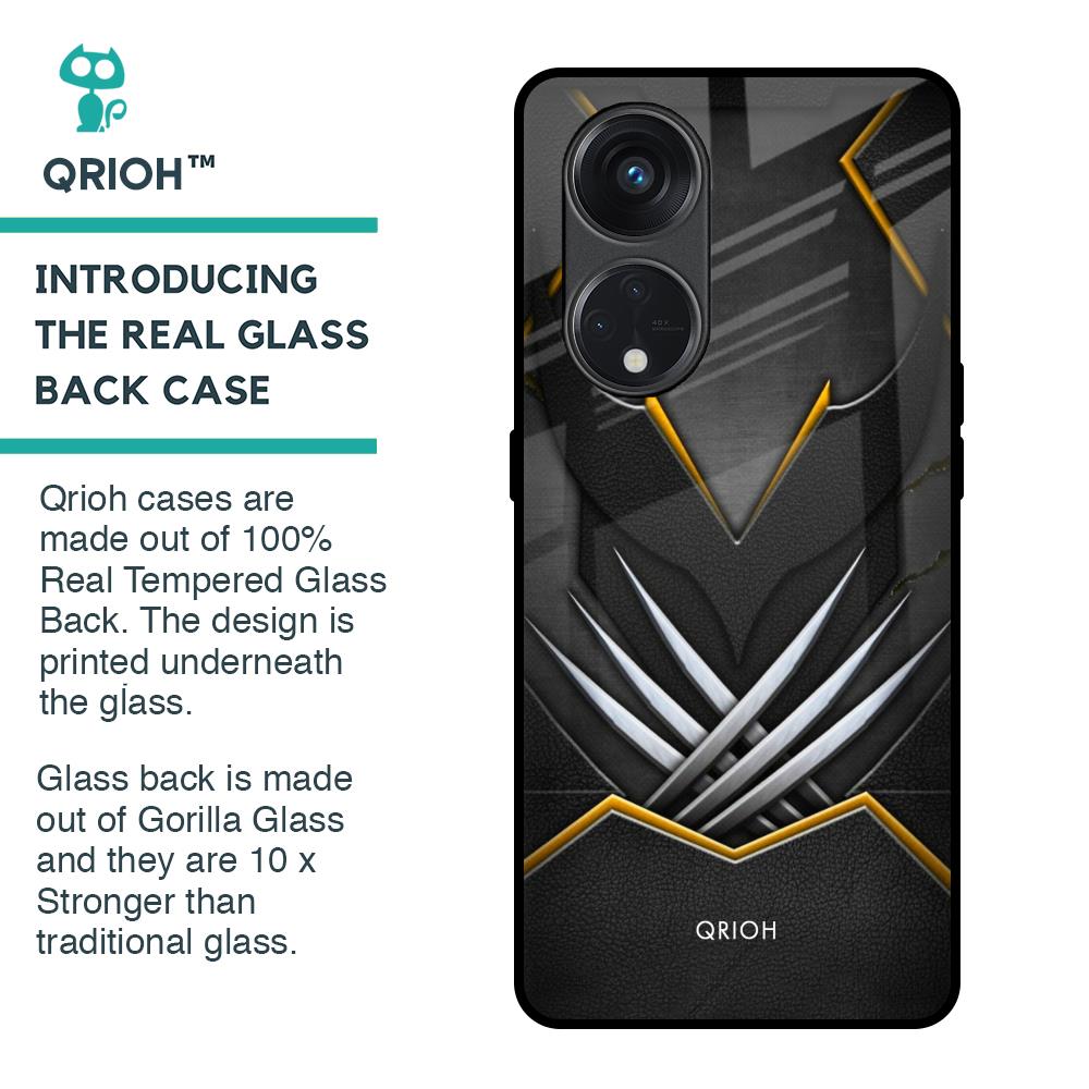 Black Warrior Glass Case for Oppo Reno8T 5G