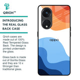 Wavy Color Pattern Glass Case for Oppo Reno8T 5G